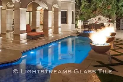 Lightstreams glass tile, Steel Blue — photo 19