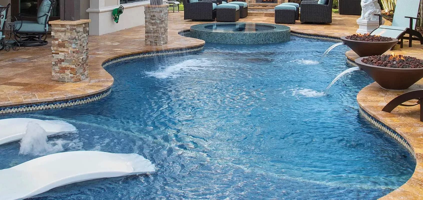 Pool finished in PebbleBrilliance Clearwater (PTI photography)