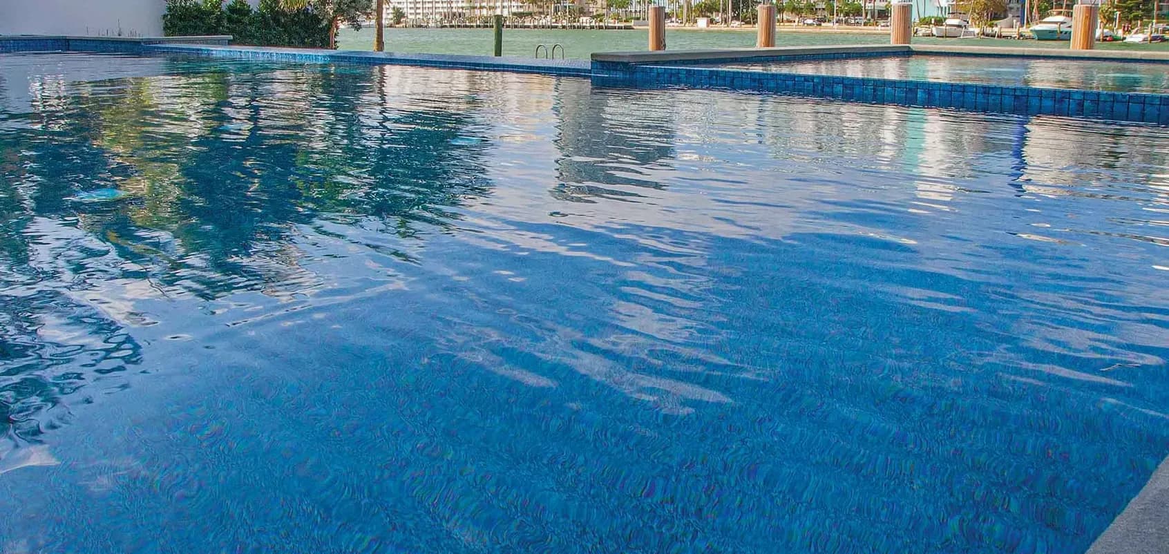 Pool finished in PebbleBrilliance Deep Cove (PTI photography)