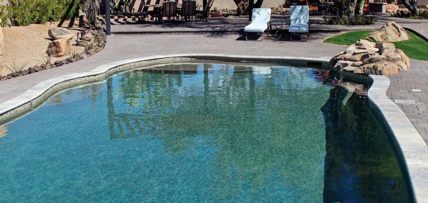 Pool finished in PebbleBrilliance Shoreline (PTI photography)
