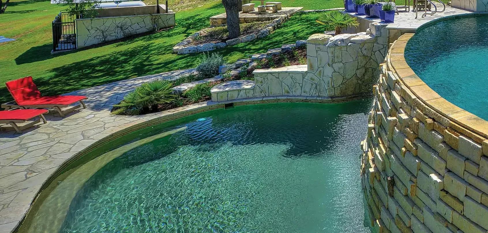 Pool finished in PebbleSheen Desert Gold (PTI photography)