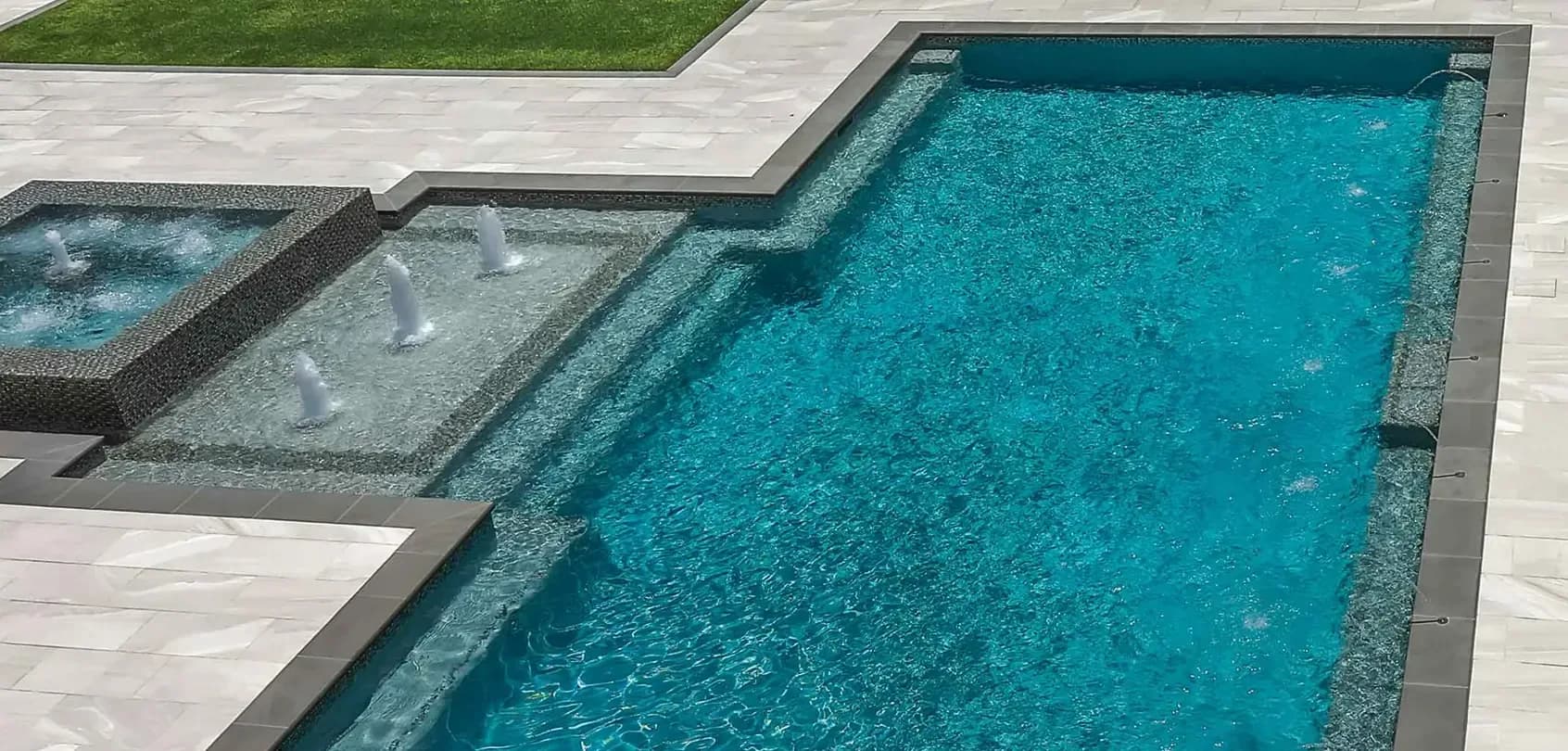 Pool finished in PebbleSheen French Grey (PTI photography)