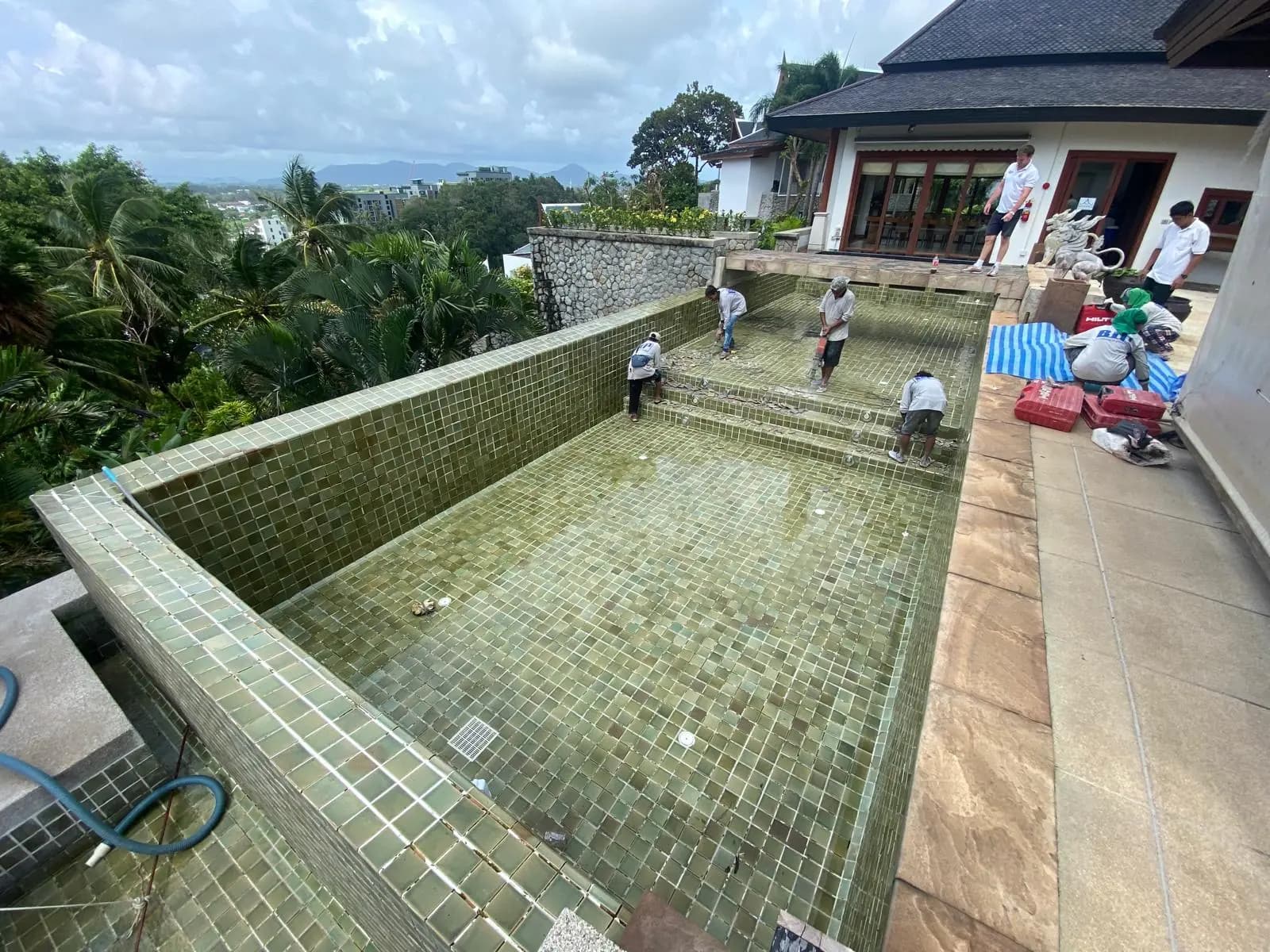Existing swimming pool before renovation