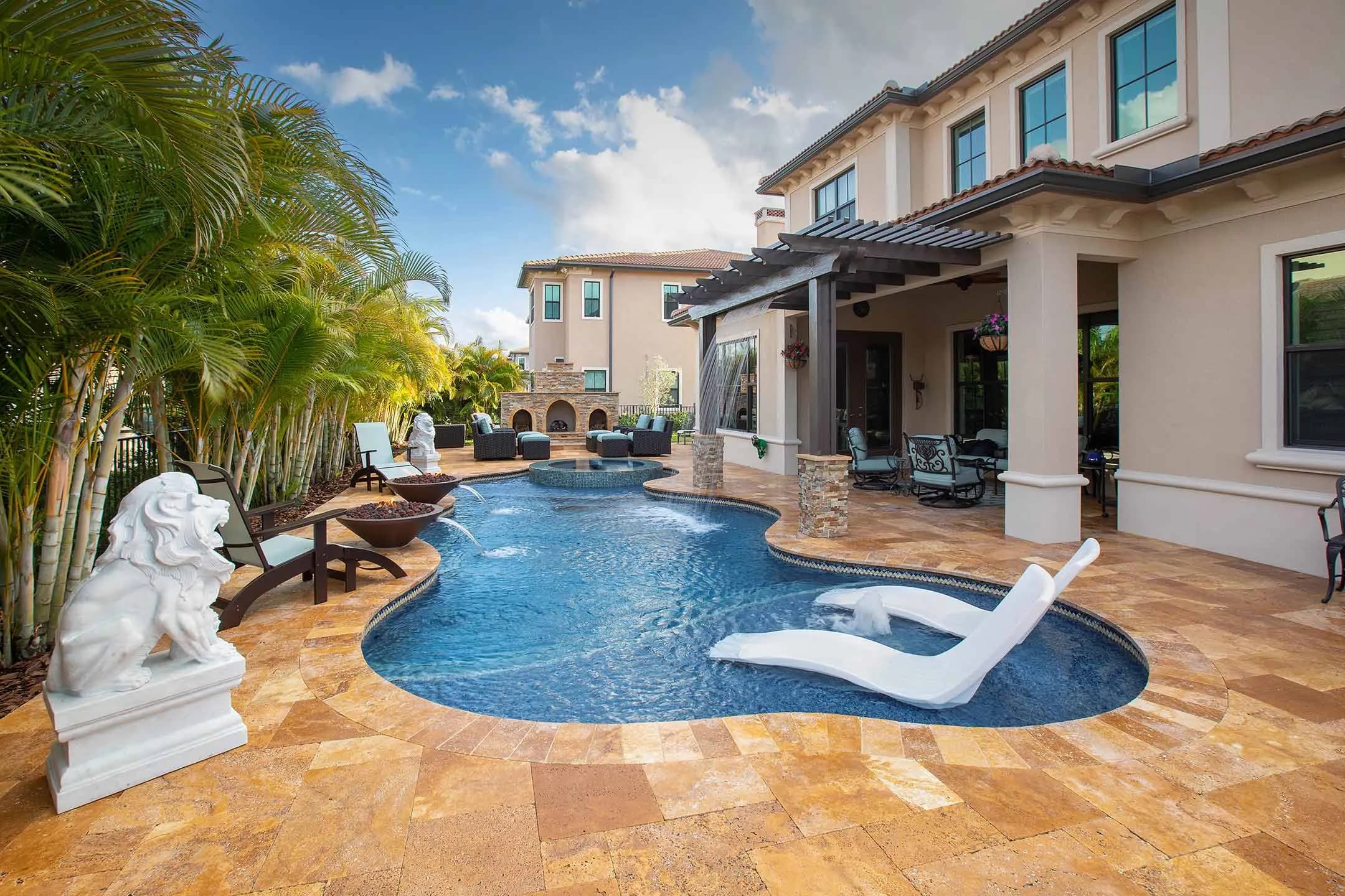 Pool finished in PebbleBrilliance Clearwater